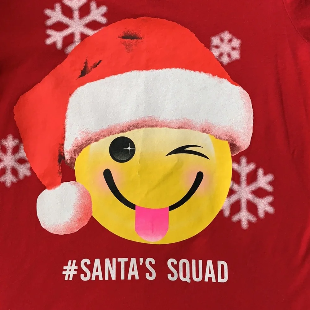 Children’s Place Santa Holiday Red Top 10/12 EUC